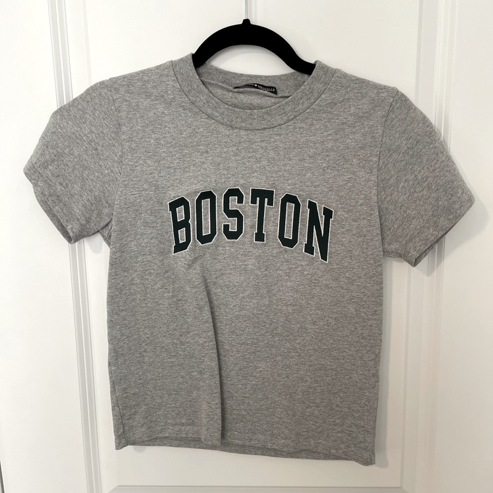 Brandy Melville Grey BOSTON Crop Top